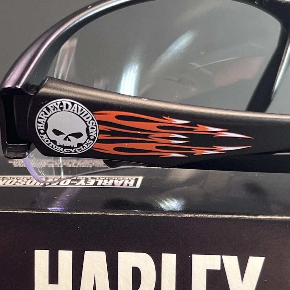 Harley-Davidson HD1500G Clear Lens Black Frame Safety‎ Glasses New In Box